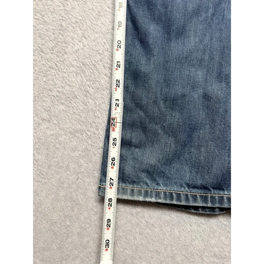 Ecko Unltd Mens Blue Denim Jeans Straight Relaxed Fit Streetwear Size 34x31